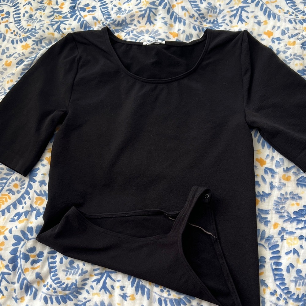 Wolford Classic Black Scoop Neck Bodysuit